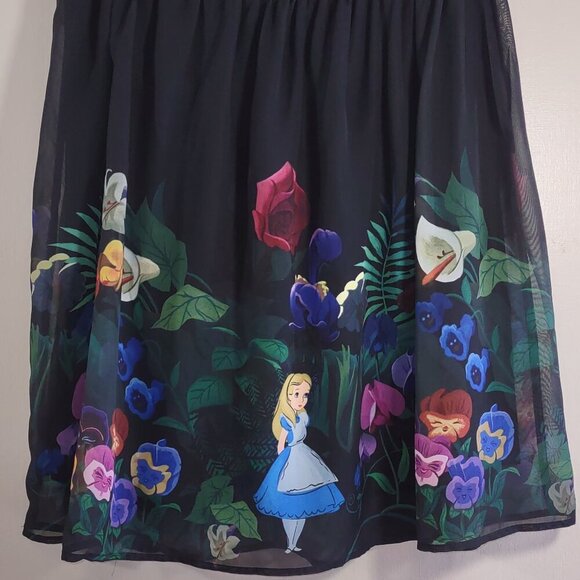 Disney Alice in Wonderland Chiffon Skirt Forest & Flower Coquette Fairy Medium - Picture 5 of 12